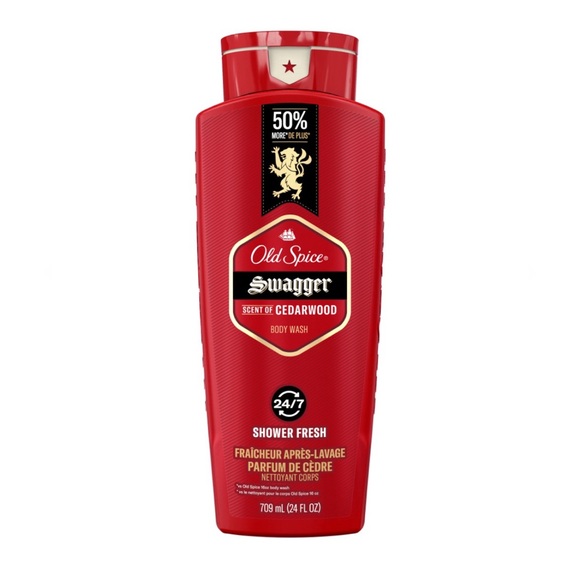 OLD SPICE SWAGGER SCENT OF CEDAR BODY WASH 24/7 SHOWER FRESH 709mL/24FL OZ - Picture 1 of 6